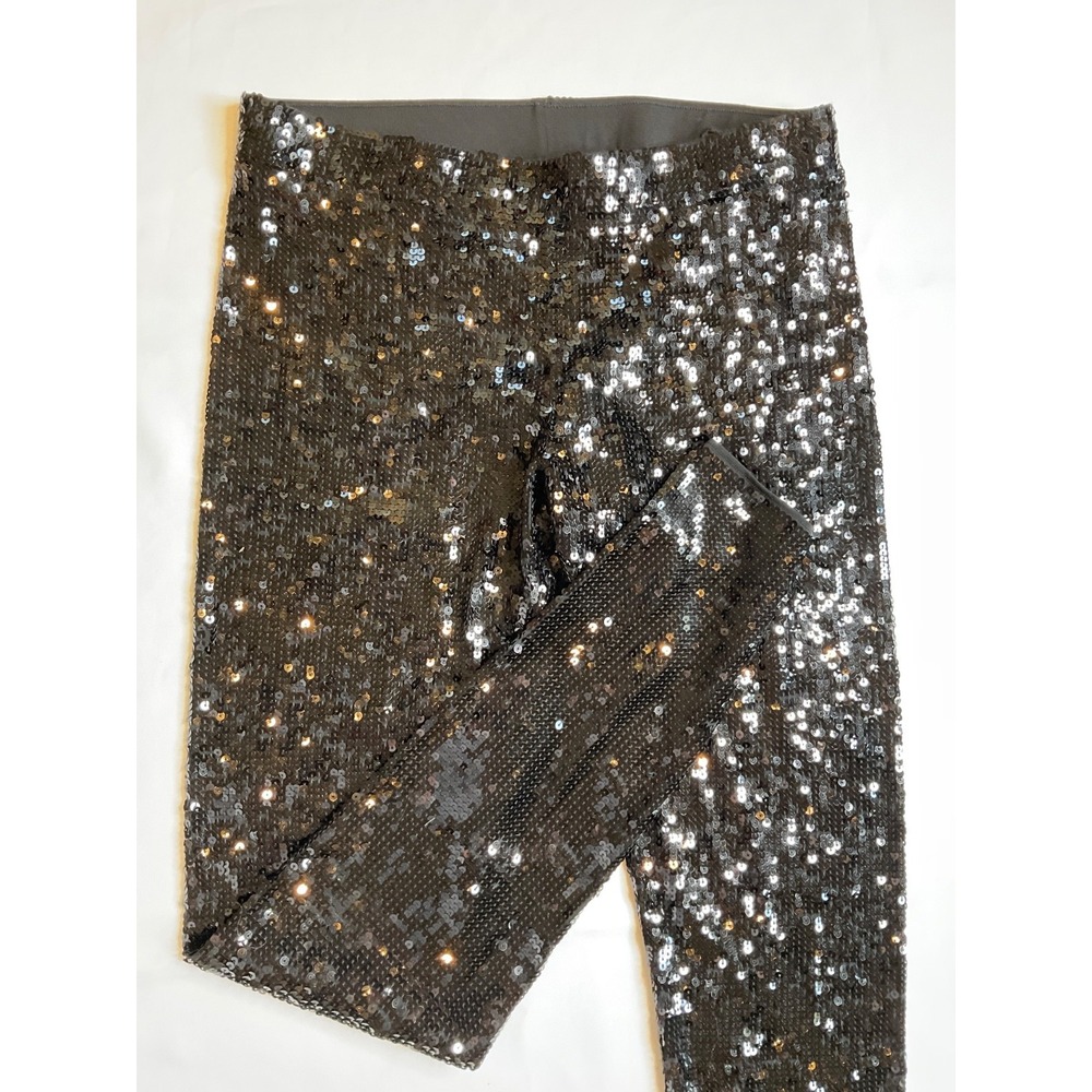 Express Sequin Leggings Black Size Medium Glam Festival Holiday Maximalist